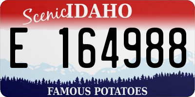 ID license plate E164988