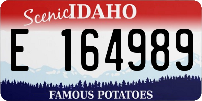 ID license plate E164989