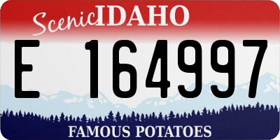 ID license plate E164997