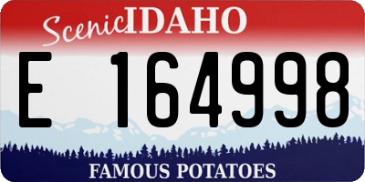 ID license plate E164998