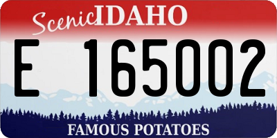 ID license plate E165002