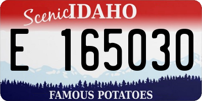 ID license plate E165030