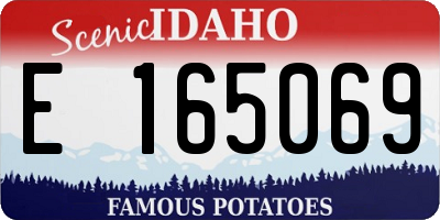 ID license plate E165069