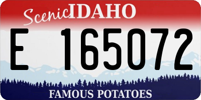 ID license plate E165072