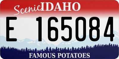 ID license plate E165084
