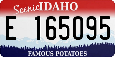 ID license plate E165095