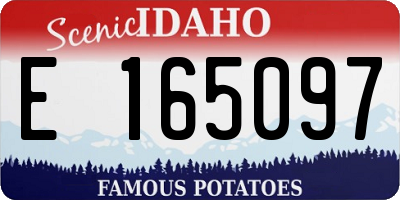 ID license plate E165097