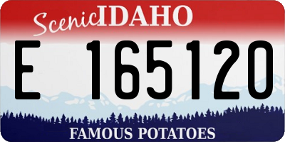 ID license plate E165120
