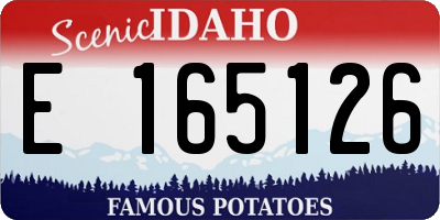 ID license plate E165126