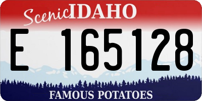 ID license plate E165128