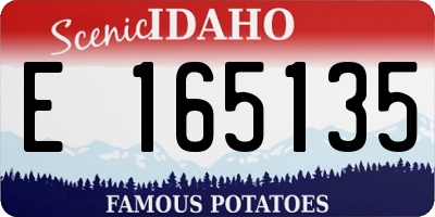 ID license plate E165135