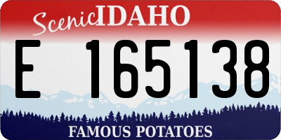 ID license plate E165138