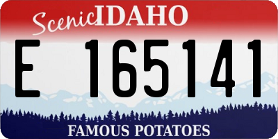 ID license plate E165141