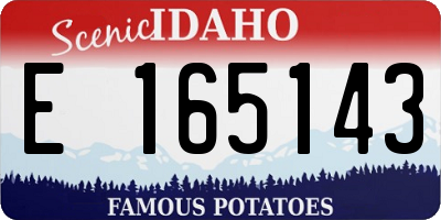 ID license plate E165143