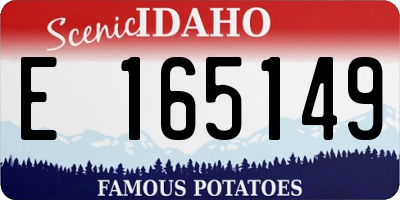 ID license plate E165149