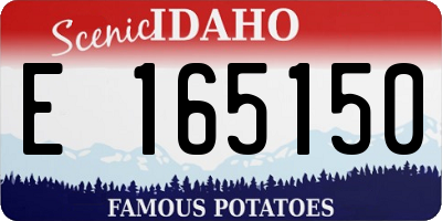 ID license plate E165150
