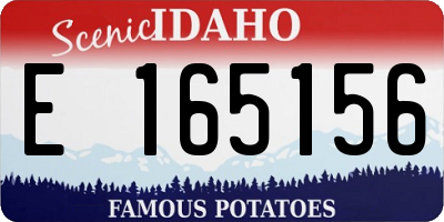 ID license plate E165156