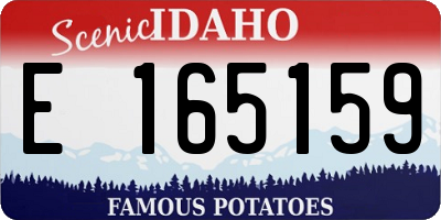 ID license plate E165159