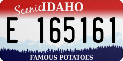 ID license plate E165161