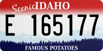 ID license plate E165177