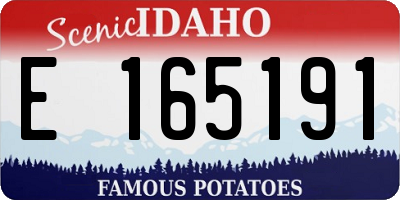 ID license plate E165191
