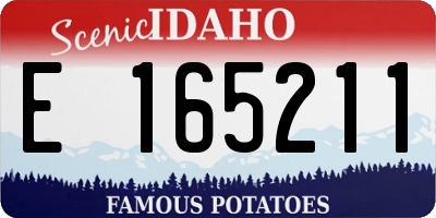 ID license plate E165211