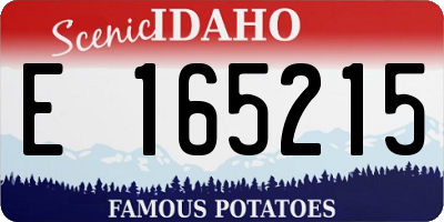 ID license plate E165215