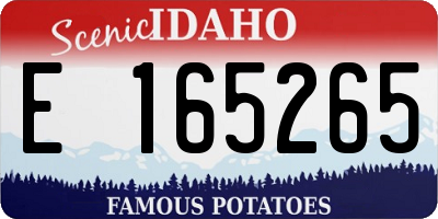 ID license plate E165265