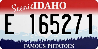 ID license plate E165271