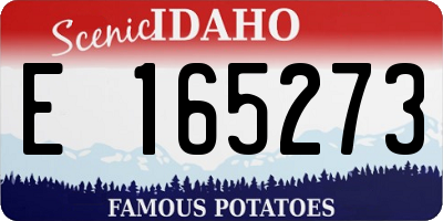 ID license plate E165273