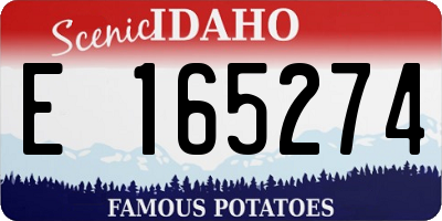 ID license plate E165274
