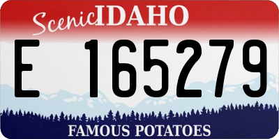 ID license plate E165279