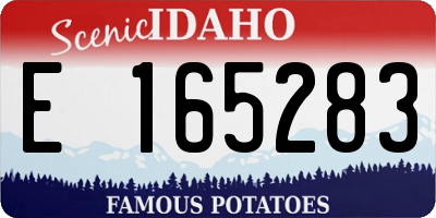 ID license plate E165283