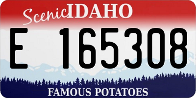 ID license plate E165308