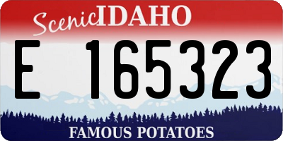 ID license plate E165323