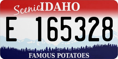 ID license plate E165328