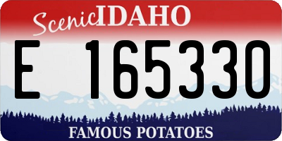 ID license plate E165330