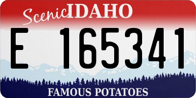 ID license plate E165341