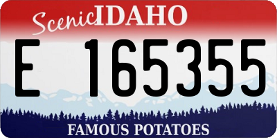 ID license plate E165355