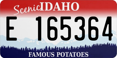 ID license plate E165364