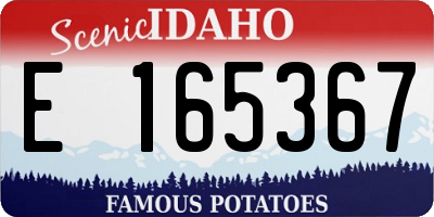 ID license plate E165367