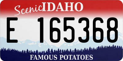 ID license plate E165368