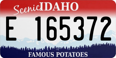 ID license plate E165372