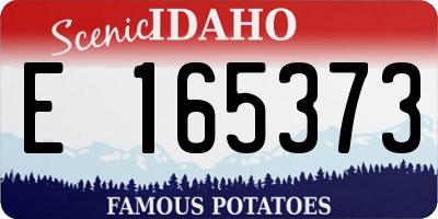 ID license plate E165373