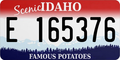 ID license plate E165376