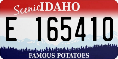 ID license plate E165410