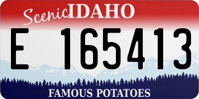 ID license plate E165413