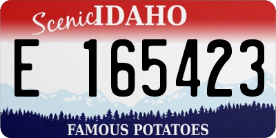 ID license plate E165423