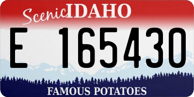 ID license plate E165430