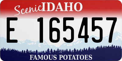 ID license plate E165457
